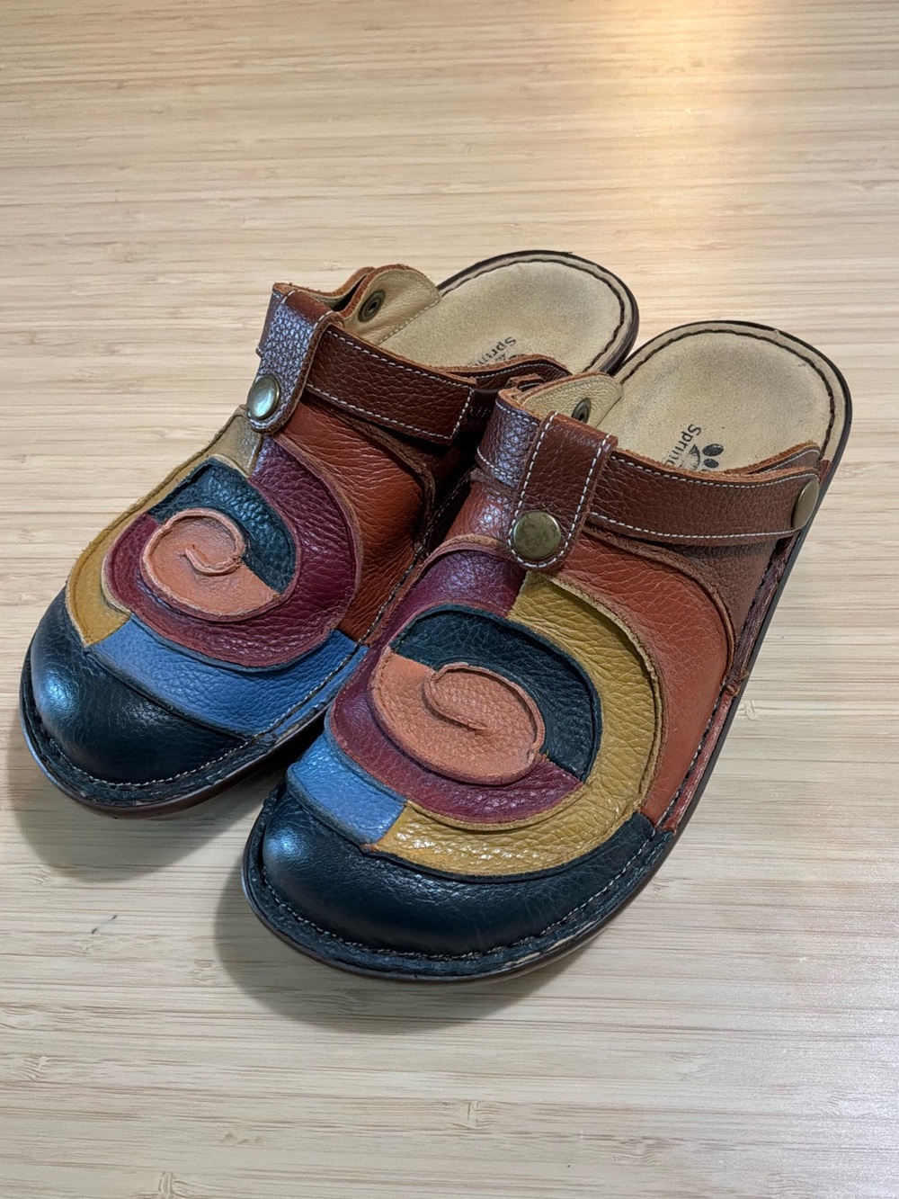 Spring Step Multi-Color Leather Women’s Mule 39